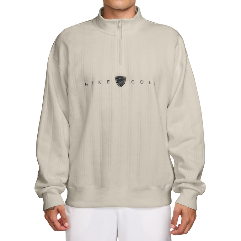 Nike	Fairway Fresh Therma-FIT Oversized 1/2-Zip Golf Top - S / Light Orewood Brown / Black - 2