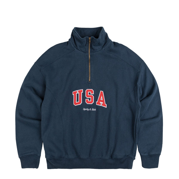 トップス SPORTY&RICH SPORTS HALF ZIP SWEAT Sporty & Rich USA Quarter Zip | Apparel » Buy online now!