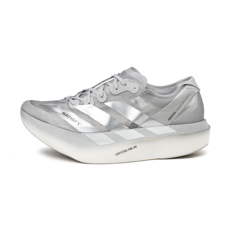 Adidas x Satisfy Adizero Adios Pro Evo 2 - 40 / Silver Metallic / Silver Metallic / Grey Two - 1
