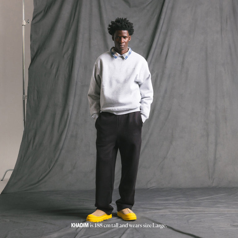 Asphaltgold Essential Crewneck (Heather Grey) onfeet