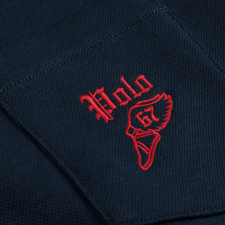 Polo Ralph Lauren Double-Knit Mesh Collared Sweatshirt