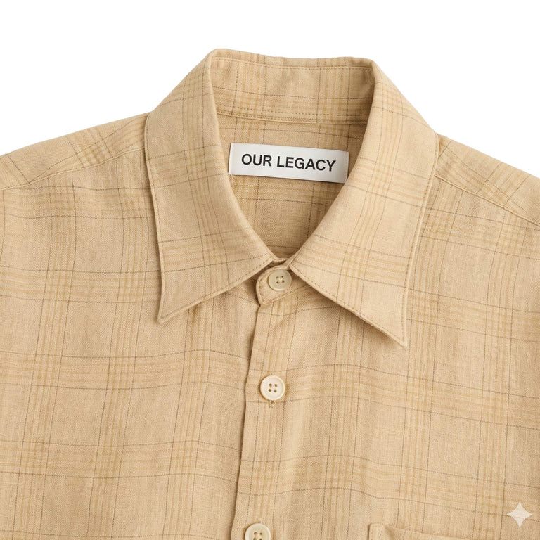 Our Legacy Above Shirt - 48 / Vacay Check Gauze Linen - 2