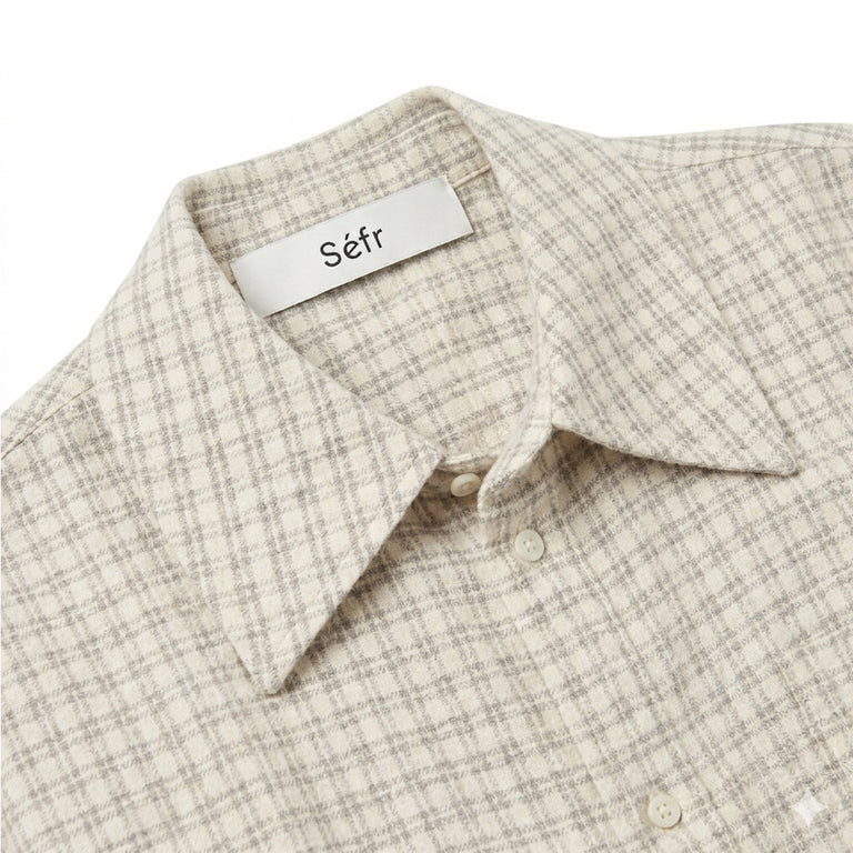 Sefr Wes Shirt - S / Subtle Beige Check - 2