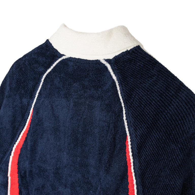 Adidas Retro Remix Teamgeist Poloshirt - XXL / Night Indigo / Better Scarlet / Off White - 3
