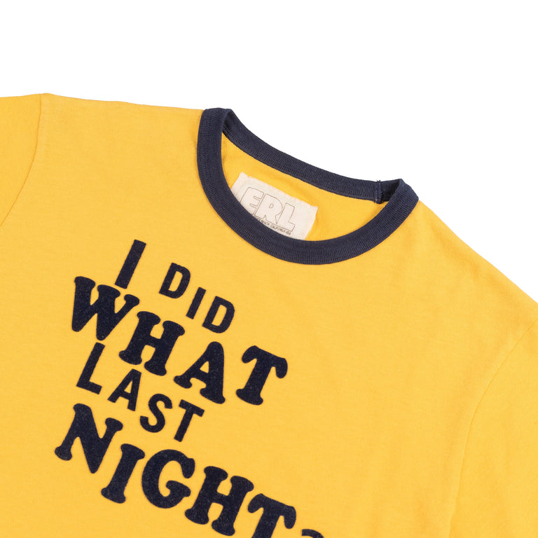 ERL I Did What Last Night Ringer T-Shirt Knit