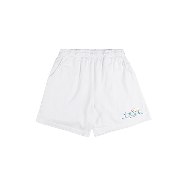 ショートパンツ Sporty & Rich Bold Logo Gym Shorts (50355) BOLDHEALTHNYLONSHORTSBLACK_WHI
