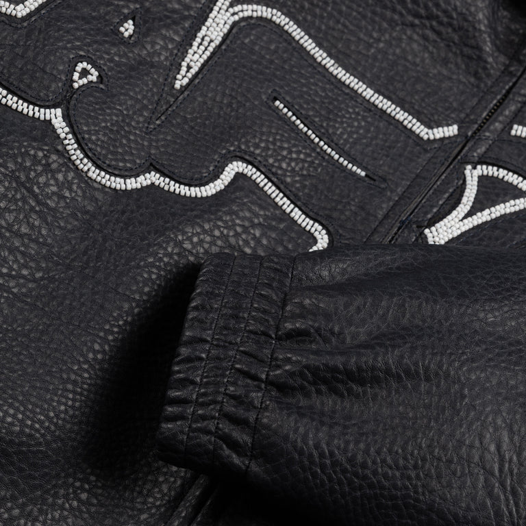 Arte Antwerp Big Logo Leather Jacket