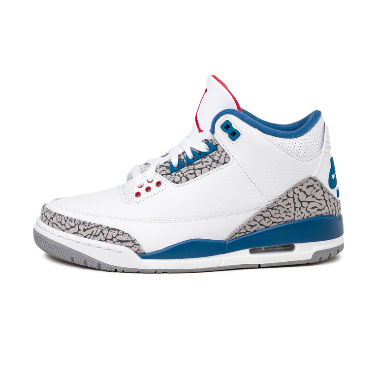 Nike	Air Jordan 3 Retro OG *True Blue* - 40 / White / Varsity Red / True Blue / Cement Grey / Anthracite - 1