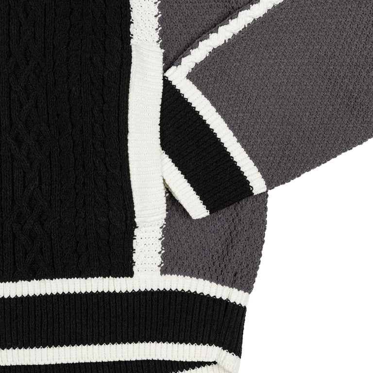 Adidas Retro Remix Cardigan - M / Black / Grey Strata / Off White - 4
