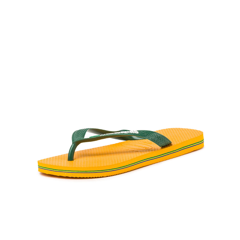 Havaianas Brasil Logo - 41-42 / Yellow / Green - 2