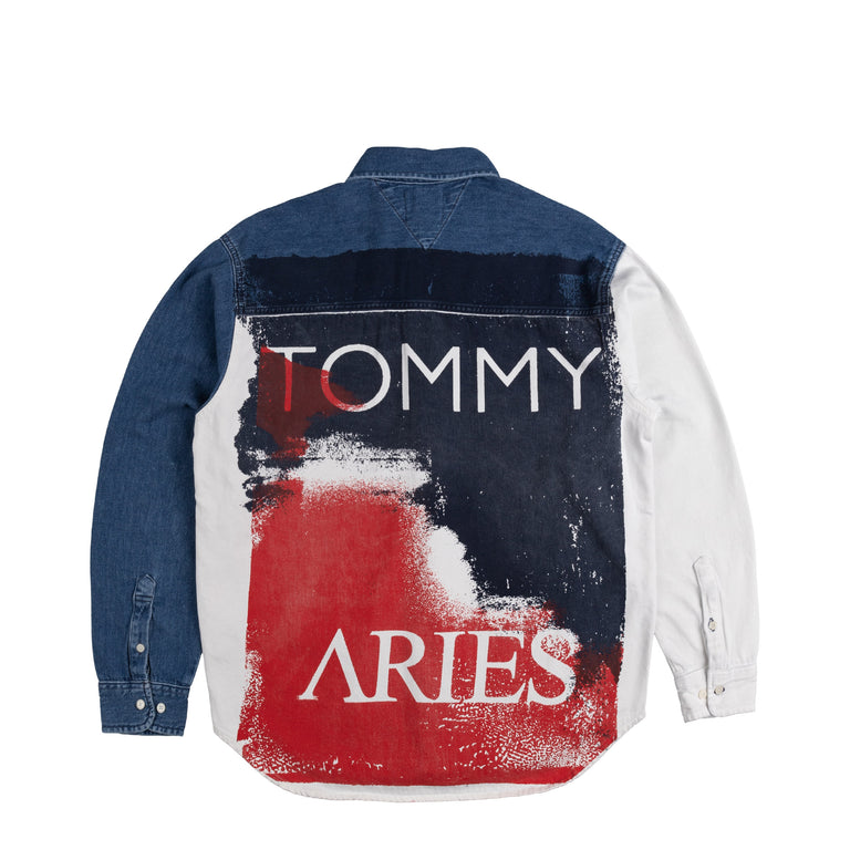 Tommy Jeans x Aries Denim Flag Shirt onfeet