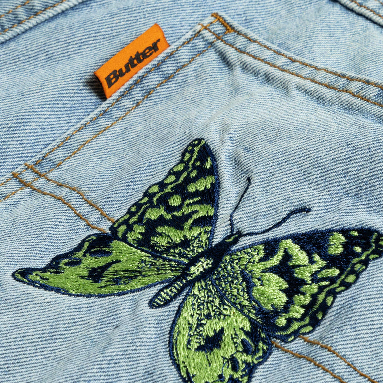 Butter Goods Butterfly Denim Jeans onfeet