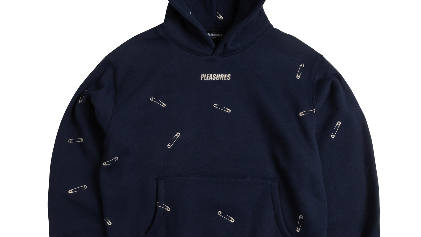 Pleasures safety new arrivals pin hoodie