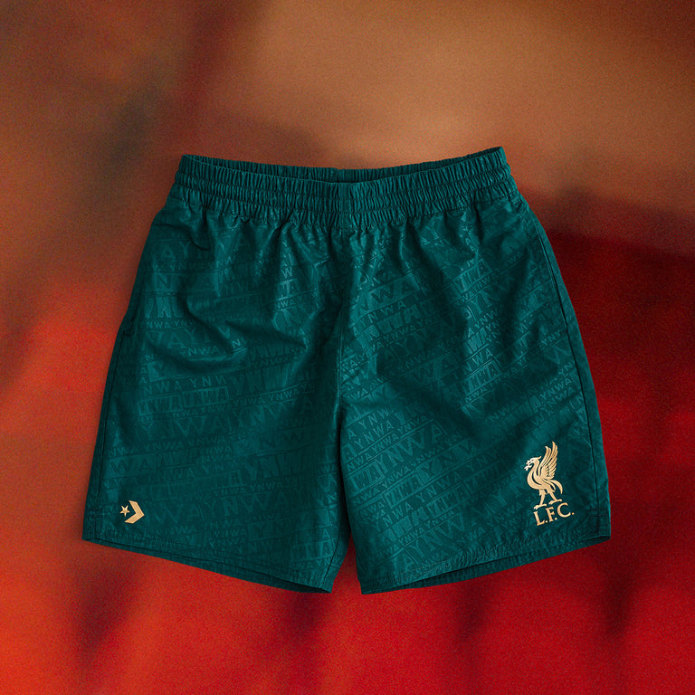 Converse x Liverpool FC Shorts onfeet